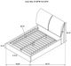 Coaster® Laurel Charcoal Grey Upholstered Queen Platform Bed-3