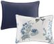 Olliix by Madison Park 7 Piece Blue King/California King Zennia Printed Seersucker Comforter Set with Throw Blanket-3