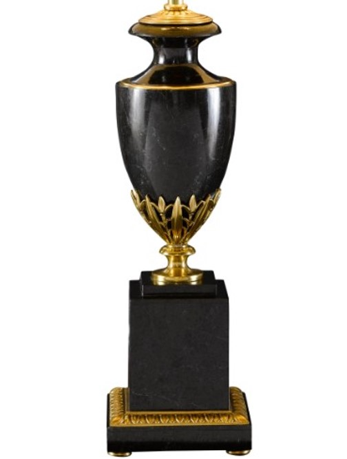 Maitland-Smith® Classique Black Waxstone Table Lamp | Louisiana