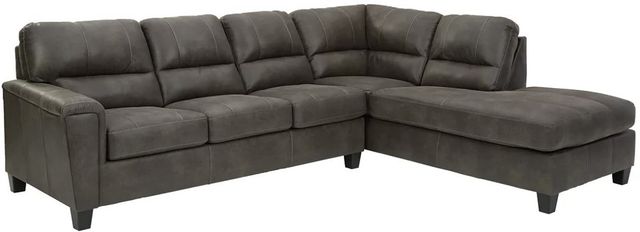 Signature Design by Ashley® Navi 2-Piece Smoke Sectional Set-1