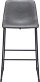 Zuo® Modern Smart 2-Piece Charcoal Bar Stool Set-1