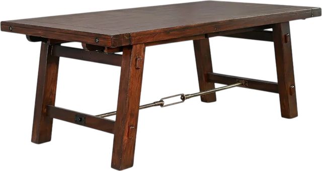 Sunny Designs™ Tuscany Vintage Mocha Extension Dining Table with Turnbuckle-0