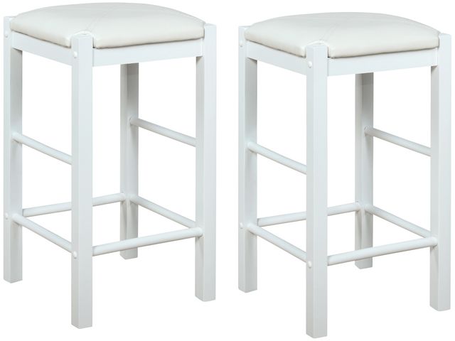 Linon Lance 2-Piece White Counter Stool Set-0