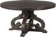 Elements International Stone Charcoal Round Dining Table-0