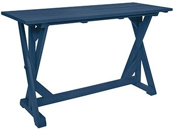 C R Plastics Harvest 72" Navy Bar Table-0