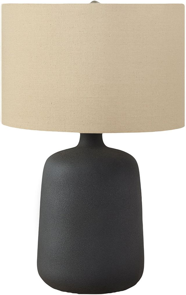 Monarch Specialties Inc. 24"H Black Ceramic Table Lamp-0