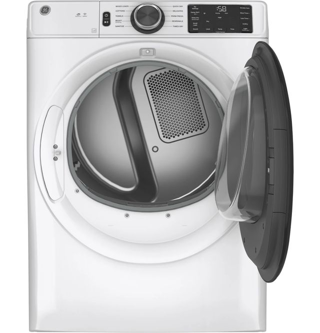 GE® 7.8 Cu. Ft. White Smart Front Load Electric Dryer with Sanitize Cycle-2