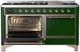 Ilve® Majestic III 60" Emerald Green Pro Style Dual Fuel Natural Gas Range with Solid Door and Copper Trim-2