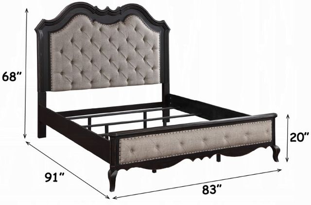 ACME Furniture Chelmsford Antique Black/Beige Eastern King Panel Bed-2