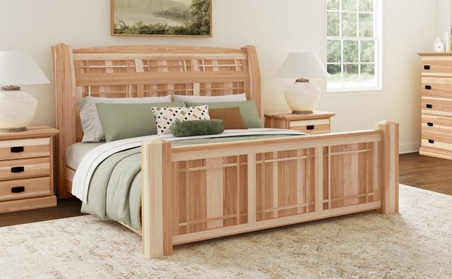 A-America® Amish Highlands Natural Queen Arch Panel Bed-2