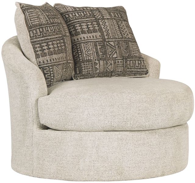 Signature Design by Ashley® Soletren Beige Swivel Accent Chair-0