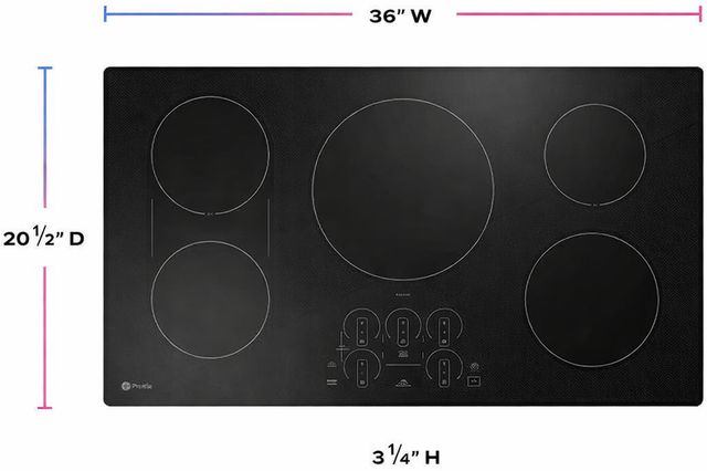 Clearance GE Profile™ 36" Black Induction Cooktop-2