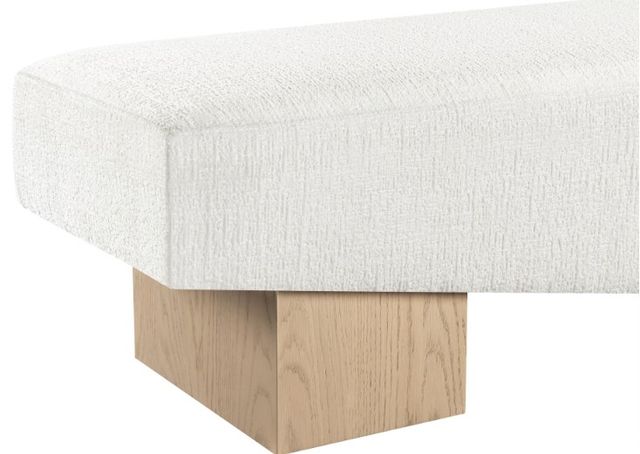 Meridian Furniture Alora Cream/Natural Upholstered Bench-3