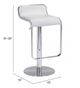 Zuo® Equino White Bar Stool-4
