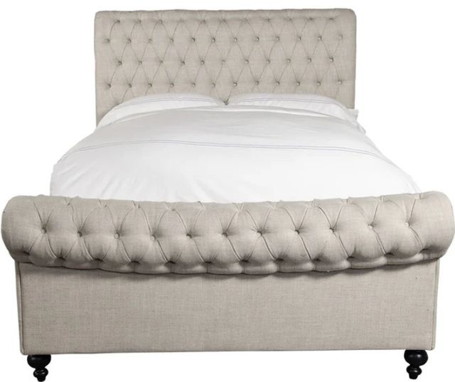 Parker House® Jackie Crepe Queen Upholstered Sleigh Bed-3