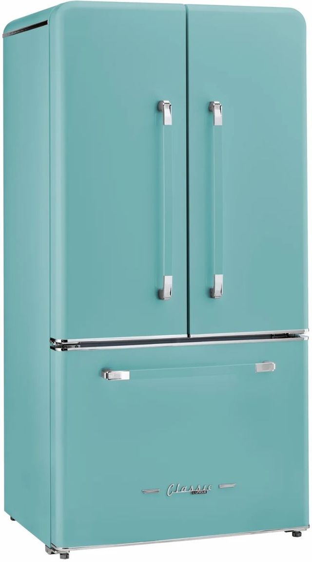 Unique® Appliances 36" 21.4 Cu. Ft. Ocean Mist Turquoise Counter Depth French Door Refrigerator-3
