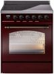 Ilve® Nostalgie II Series 30" Burgundy Pro Style Induction Range-0