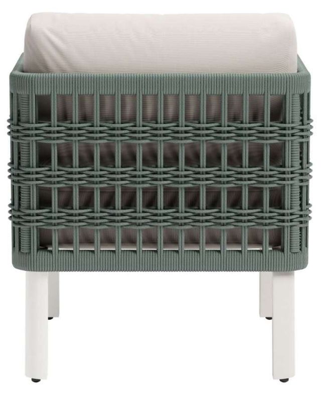 Zuo® Modern Bridgehampton White Aluminum Fabric Outdoor Accent Chair-3