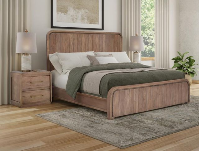 International Furniture Direct Mezquite Brown 2-Drawer Nightstand-1