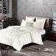 Olliix by INK+IVY 3 Piece White King/California King Masie Elastic Embroidered Cotton Comforter Set-3