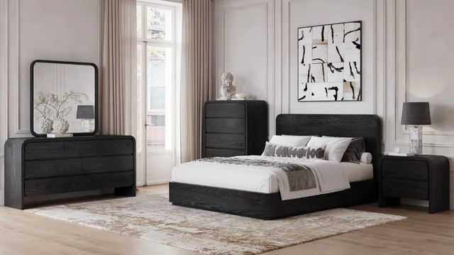 Modus Furniture Elora Jet Queen Panel Bed-1
