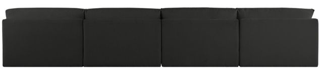 Meridian Furniture Ease 4-Piece Black Armless Sofa-1