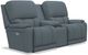 La-Z-Boy® Greyson Denim Power Reclining Loveseat with Headrest and Console-1