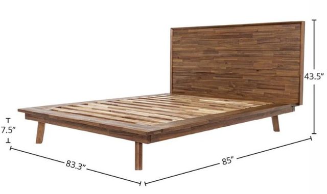 LH Home Gia Warm Pecan King Panel Bed-1