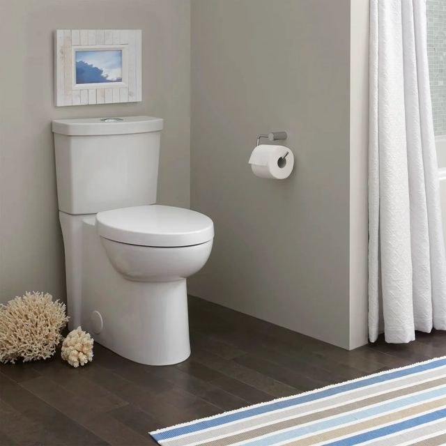 American Standard Studio® White Skirted Two-Piece Dual Flush Chair Height Elongated Toilet with Seat 1.28 gpf/4.8 Lpf and 1.0 gpf/3.8 Lpf-4