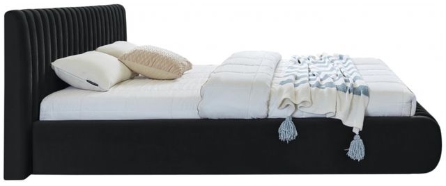 Meridian Furniture Nico Black Velvet Full Upholstered Panel Bed-2