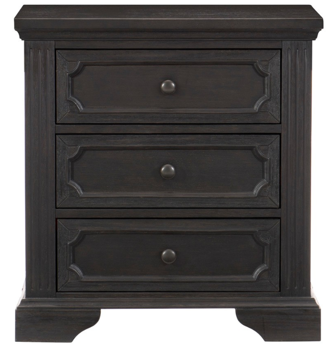 Homelegance® Bolingbrook Wire-Brushed Charcoal Nightstand-2