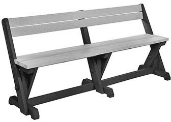 C R Plastics Harvest Slate/Light Grey Bench-0