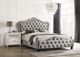 Coaster® Bella Silver Gray Eastern King Panel Bed-1