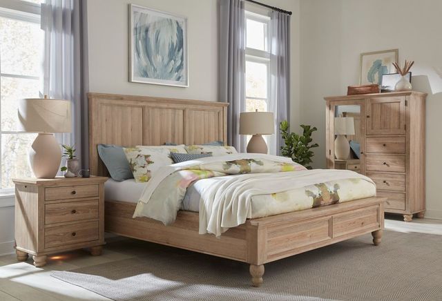 aspenhome® Cambridge Modern Khaki King Low Profile Panel Bed-2