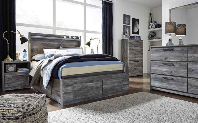 Signature Design by Ashley® Baystorm 2-Piece Gray Full Panel Bed Set-4