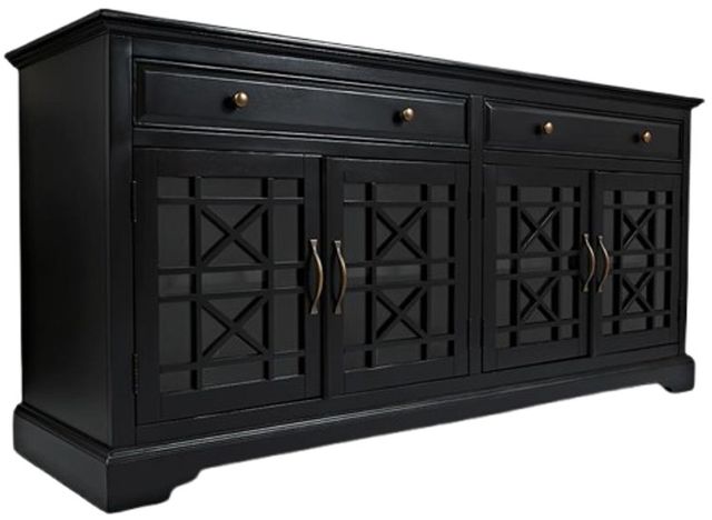 Jofran Inc. Craftsman Antique Black 70" Media Console-0