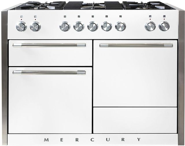 AGA™ Mercury 48" White Pro Style Dual Fuel Range-0