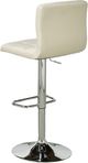 Brassex Inc. 2-Piece Ageless Crème/Chrome Adjustable Stool Set-1