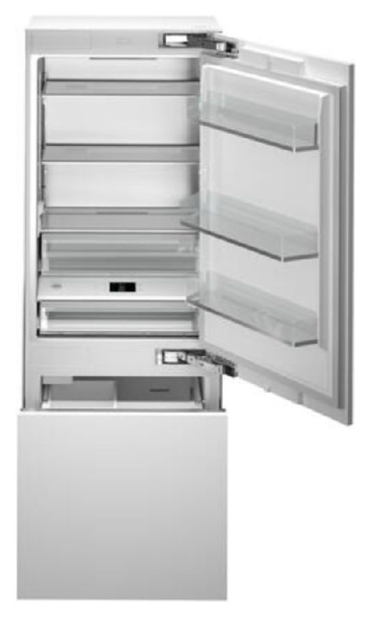 Bertazonni 30in. 16.0 Cu. Ft. Panel Ready Built In Counter Depth Bottom Freezer Refrigerator-0