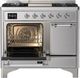 Ilve® Majestic III 40" Stainless Steel Pro Style Dual Fuel Natural Gas Range with Solid Door and Chrome Trim-2