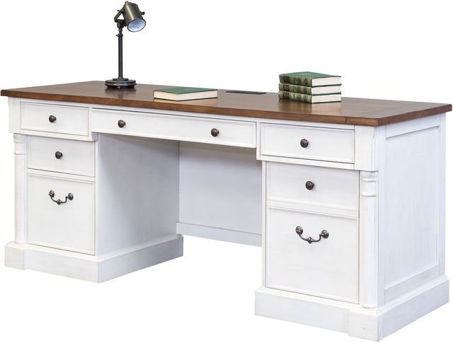 Martin Furniture Durham Weathered Wire Brushed Chalk 70" Credenza-0
