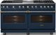 Viking® 5 Series 60" Slate Blue Pro Style Dual Fuel (NG) Range with Brushed Brass Trim-4