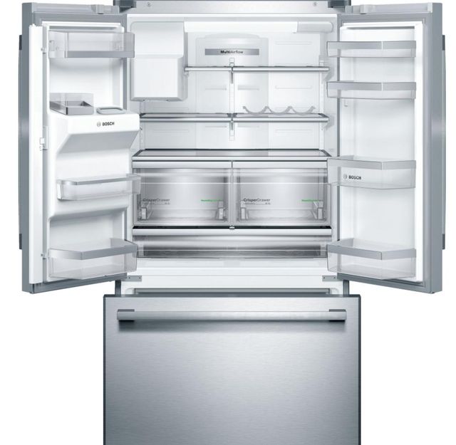 Bosch® 800 Series 25 Cu. Ft. Standard Depth French Door Refrigerator-Stainless Steel-1