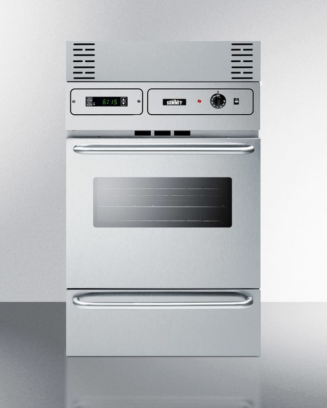 Summit® 24" Stainless Steel Gas Built In Single Oven-2