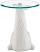 Powell® Wally the Whale Glass Top Side Table with White Base-5