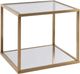 Decor-Rest® Furniture LTD Cara Glass Top Large Coffee Table with Brass Base-0