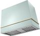 La Cornue Loge Series 44" Roquefort Wall Mounted Range Hood with Polished Brass Trim-0