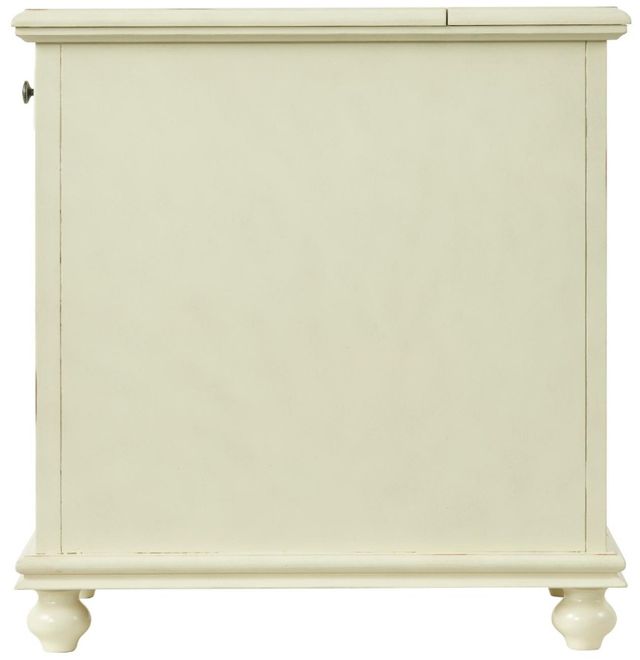 Martin Svensson Elegant Antique White Chairside Table-2