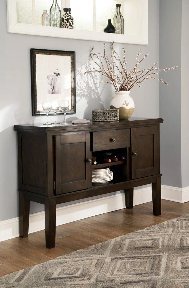 Signature Design by Ashley® Haddigan Dark Brown Dining Server-4