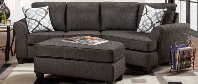 American Wholesale Furniture 2-Piece Tuxedo Charcoal Sectional-1